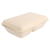COQUILLES 2 COMPART. 'BIONIC' 1 L NATUREL BAGASSE (500 UNITÉS) Fournitures en gros suisse