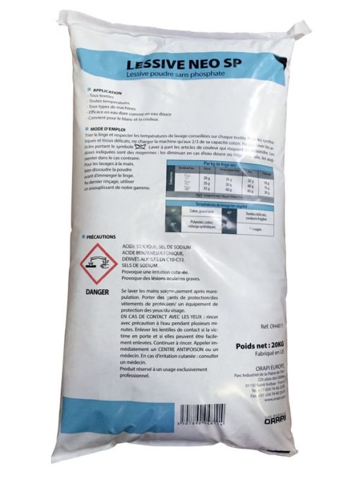 Lessive NEO SP ( sacs de 20 kg ) Fournitures en gros suisse