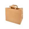 Sac en papier avec poignées, marron, 28 cm x 22 cm x 10 cm ( 8 x pack de 50 = 400 ) Fournitures en gros suisse