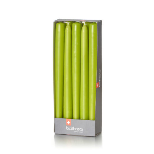 BOUGIES Chandelles Vert Tilleul 8 heures (22x240mm) Fournitures en gros suisse