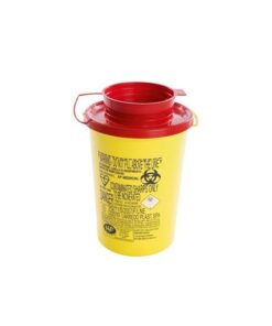 Boîte d'élimination PBS jaune incl. couvercle rouge en différentes tailles