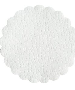 Papier dentelle Kroko 53 g/m2 rond blanc en divers tailles, pac à 500 pièces