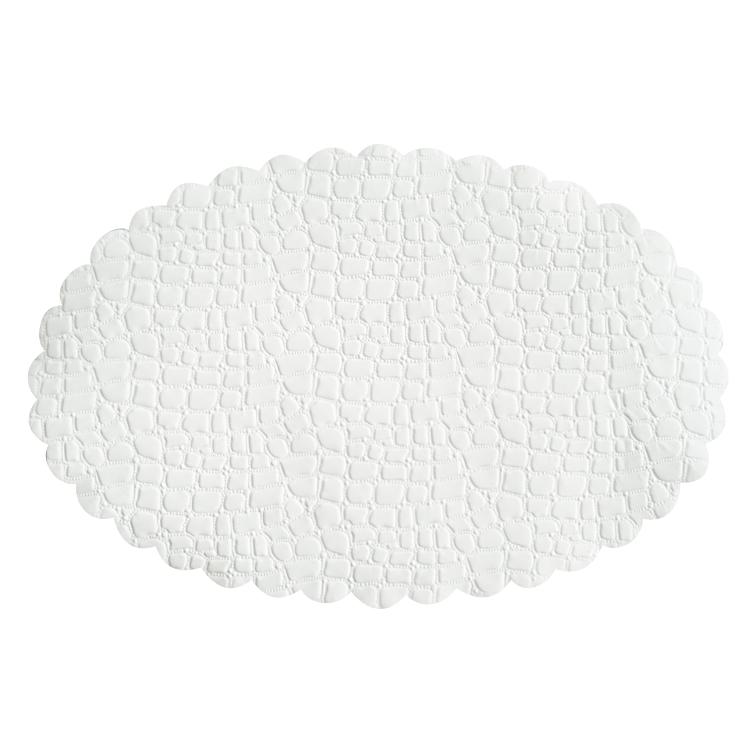 Papier dentelle Kroko 53 g/m2 blanc, oval, divers tailles, pac à 500 pièces