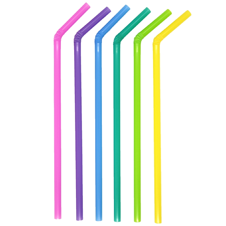 Pailles pour Shakes flexibles, colorées