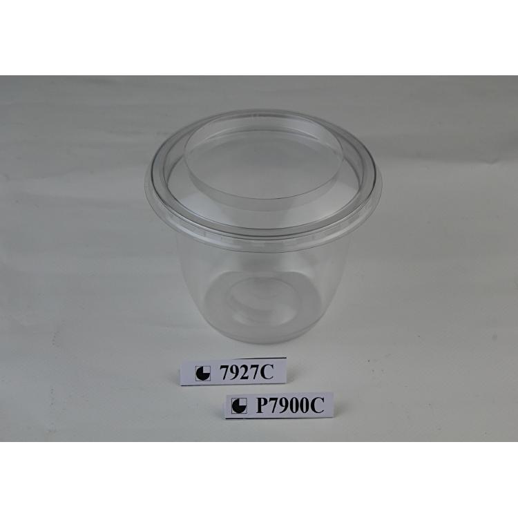 Gobelet portion 270ml en RPET transparent, H 68mm, D 95mm + couvercle assorti – Image 2