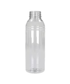 Bouteille rPET 250 / 330 / 500 avec couvercle à visser blanc attaché