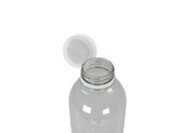 Bouteille rPET 250 / 330 / 500 avec couvercle à visser blanc attaché – Image 4