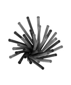 Pailles PLA 210 x 6 mm Paquet à 150 pcs noir, droit