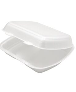 Boîte à menus avec couvercle à charnière, monobloc, beige, 24 x 21 x 7 cm, 240 pièces