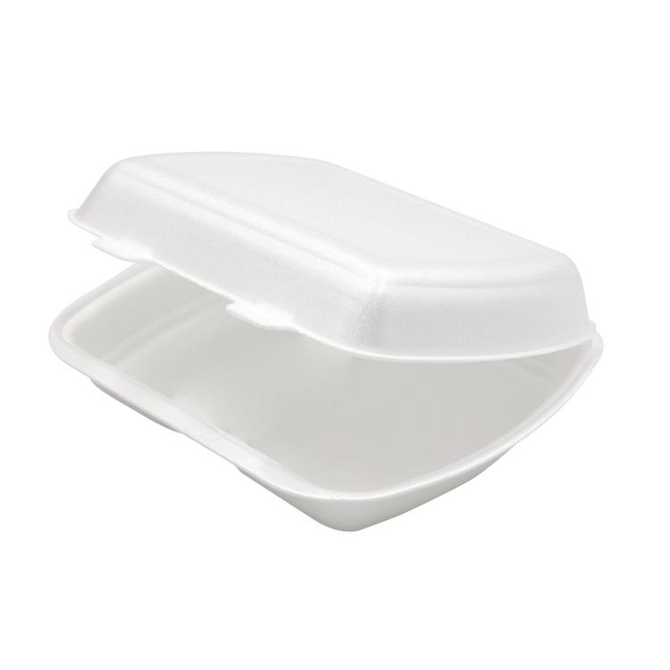Boîte à menus avec couvercle à charnière, monobloc, beige, 24 x 21 x 7 cm, 240 pièces