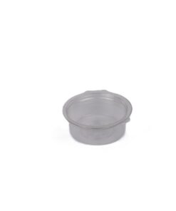 Boite traiteur 80ml, en Rpet avec couvercle rond, transparent