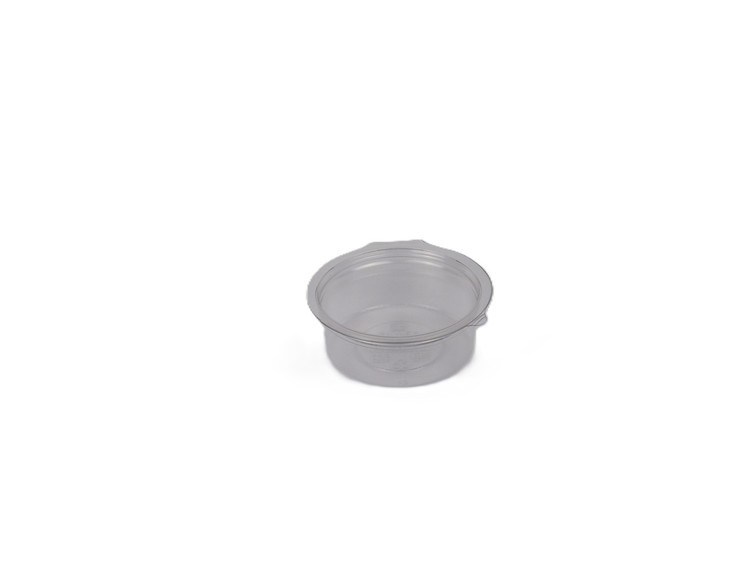 Boite traiteur 80ml, en Rpet avec couvercle rond, transparent