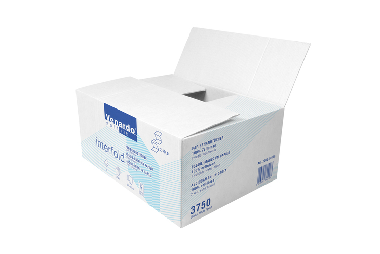Essuie-mains en papier Neutres Super blanches Z 2 couches 24.0 x 24.0 cm