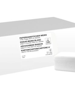 Essuie-mains en papier Cellulose neutres extra-blanches V 2 couches paquet de 210