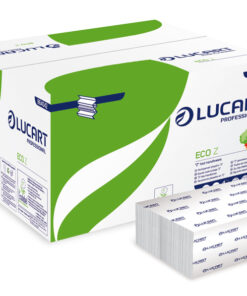 Essuie-mains en papier Lucart Eco blanches Z 2 couches 24.0 x 22.5 cm