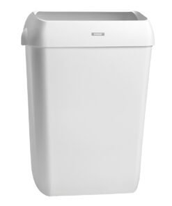 Poubelle KATRIN 50L, 280x420x575mm, blanc, plastique, av. couv.