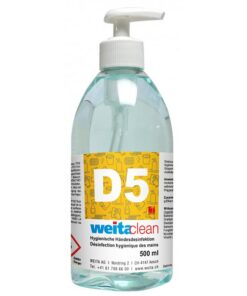 Désinfectant pour les mains Weitaclean D5 en 500ml / 5 / 10 litres