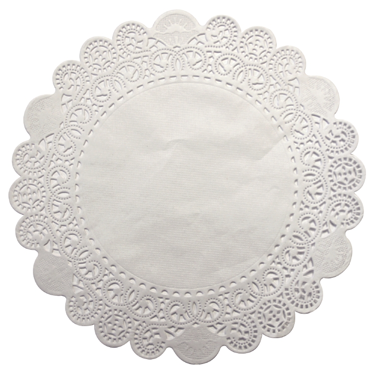 Napperons 50g/m2 ronds blancs Ø 16.0 cm paquet de 250 pièces