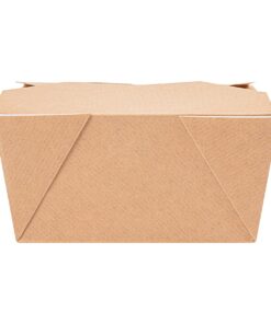 Lunchbox enduit Paquet de 50, couvercle pliant, brun naturel