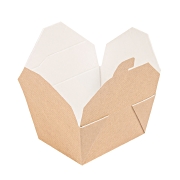 Lunchbox enduit Paquet de 50, couvercle pliant, brun naturel – Image 2
