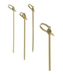 Brochettes Fingerfood "Knoten" en bambou, longeur 6 cm