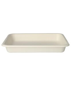 Barquette 900ml en canne à sucre, 3x17.5x22.5cm en pac de 125 pièces