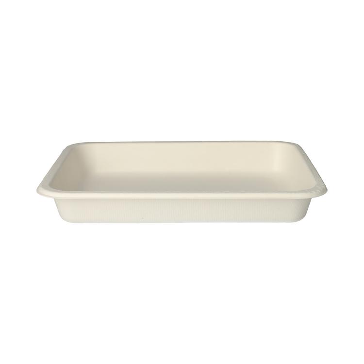 Barquette 900ml en canne à sucre, 3x17.5x22.5cm en pac de 125 pièces